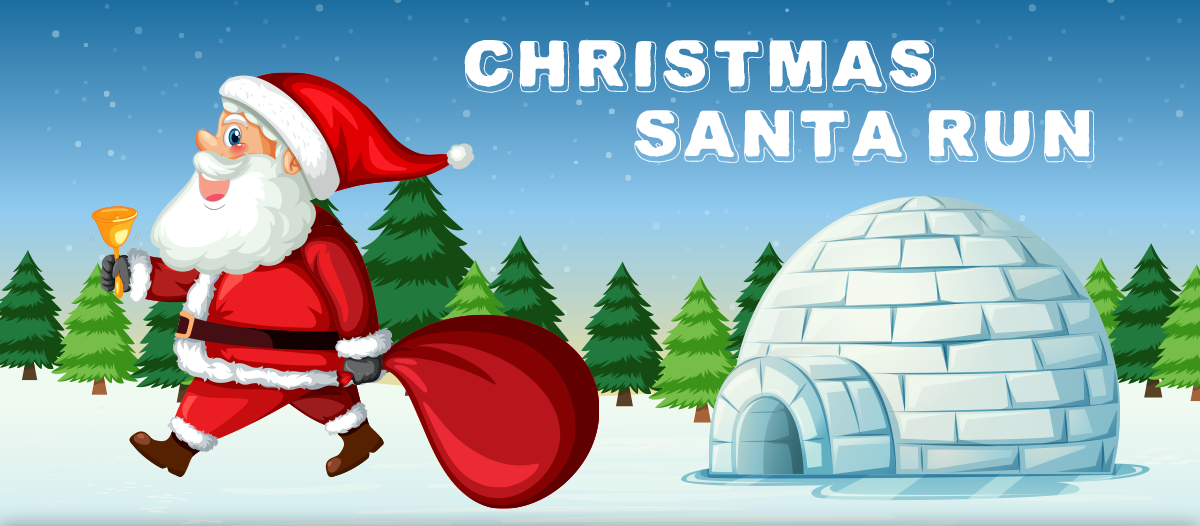 Christmas Santa Run background