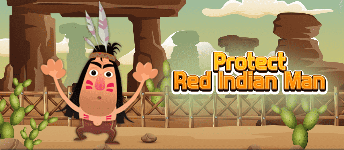 Protect red indian man background